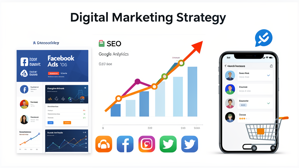 ডিজিটাল মার্কেটিং স্ট্রাটেজি — SEO, Social Media, Google Ads